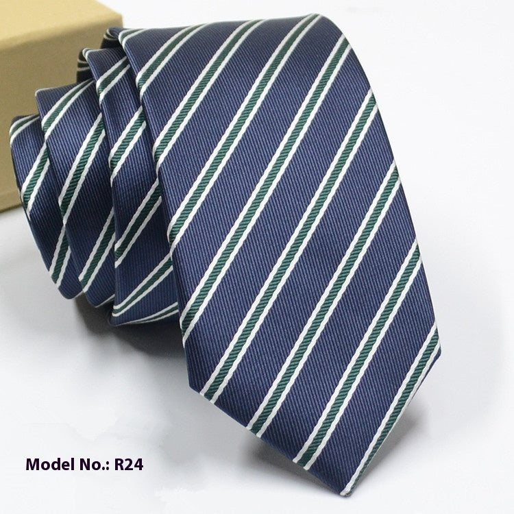navy blue striped jacquard tie for men fashion exquisite wedding groom accessory