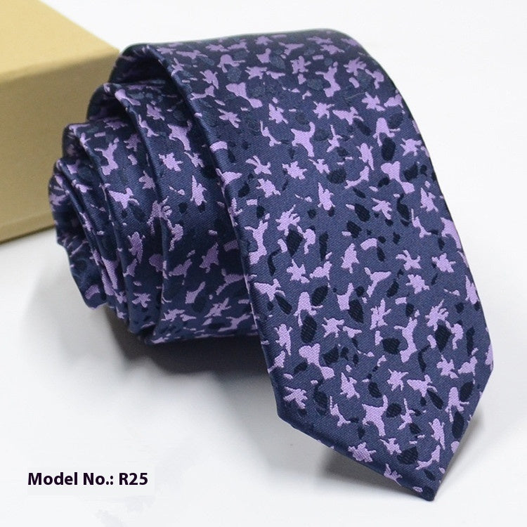 Fashion exquisite jacquard tie in purple floral pattern for wedding groom, model R25