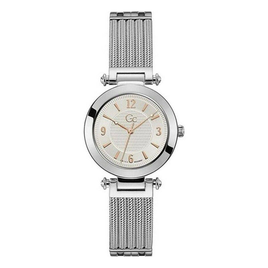 Silver ladies' watch GC Watches Y59004L1MF stainless steel bracelet and case quartz movement 32mm diameter
