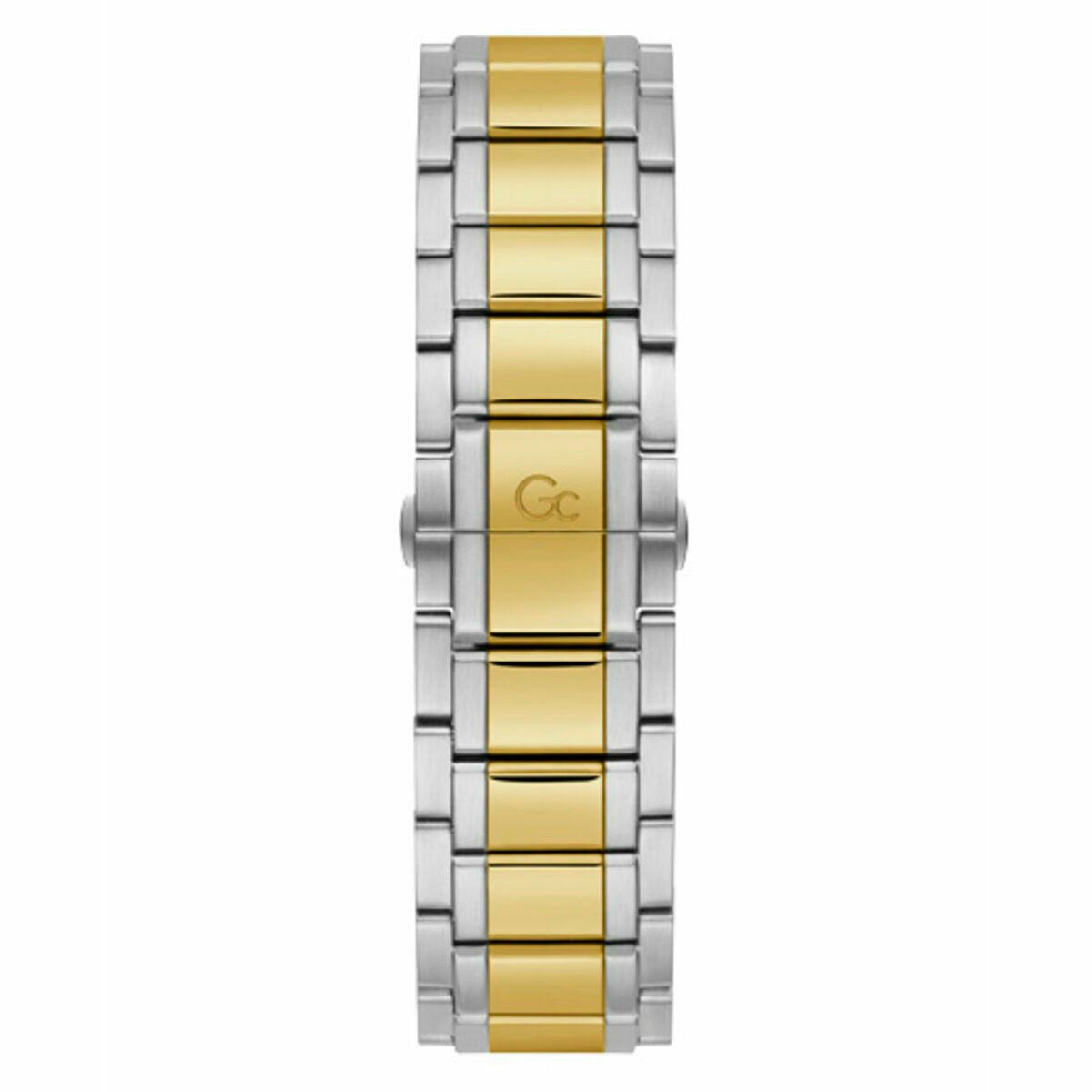 Men's Watch GC Watches stainless steel bracelet with gold and silver links and butterfly clasp