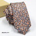 fashion exquisite jacquard tie with orange and gray floral pattern for men wedding groom accessory