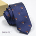 Fashion exquisite jacquard navy blue tie with small dog pattern for men
