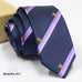Fashion exquisite jacquard tie with purple stripes and gold bee pattern, model R13, polyester yarn material.