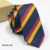 Fashion Exquisite Jacquard Tie striped pattern in blue, red, and yellow polyester for men and weddings