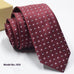 Fashion exquisite jacquard striped tie in maroon with small geometric patterns for men
