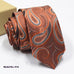 Fashion exquisite jacquard tie with orange paisley pattern for men's formal wear