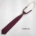 Wine red solid color men's arrow-style cotton tie with adjustable neck strap