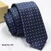 Fashion exquisite jacquard striped bow tie in navy with blue and red pattern, model R27