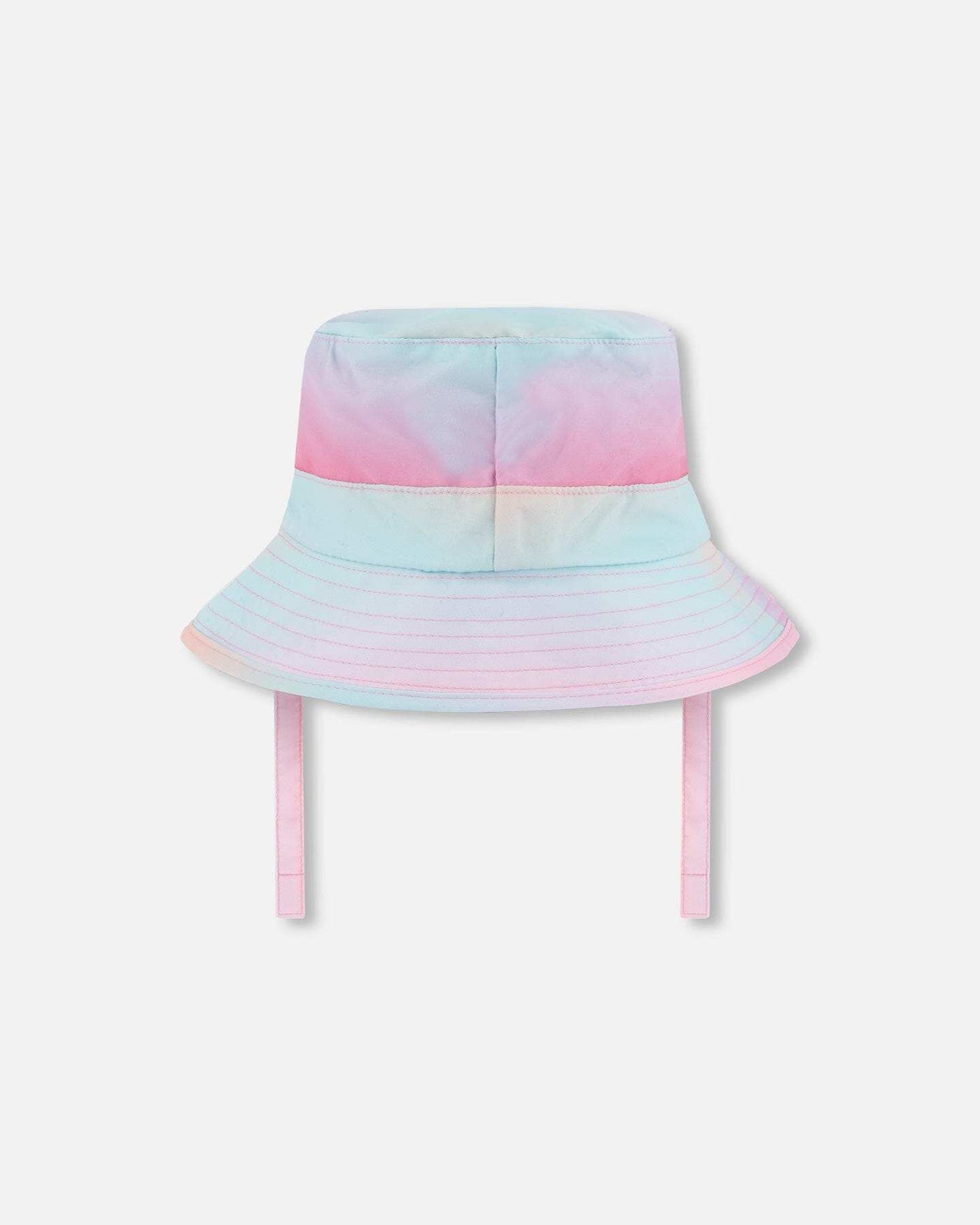 Printed Beach Sun Hat Pink, Orange, And Turquoise-3