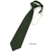 Dark green solid color men's arrow type cotton tie with adjustable strap