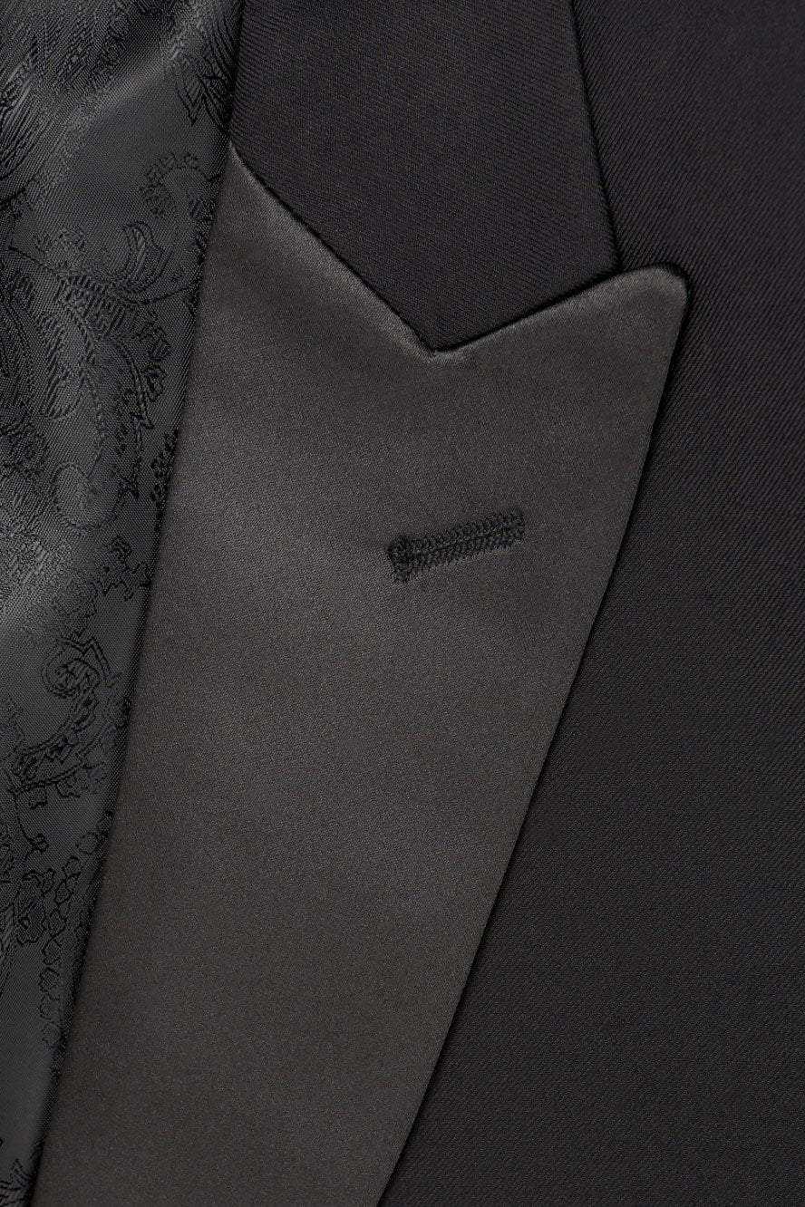 "Milan" Black Tuxedo Jacket Peak (Separates)-1