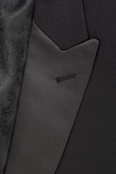 "Milan" Black Tuxedo Jacket Peak (Separates)-1